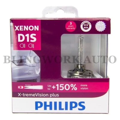2PC PHILIPS D1S GEN 2 X-treme Vision + 150 % Xenon HID Headlight Bulb xtreme - Image 1 of 4