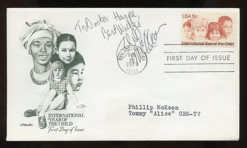 Phillip McKeon d2019 signed autograph American Actor as Tommy Hyatt on Alice FDC Cover