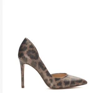 Jessica Simpson  pumps  D'orsay Leopard Bronze Sparkly Stiletto   6.5 - Picture 1 of 13