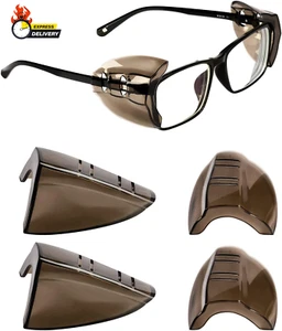 2/4 Pairs Eye Glasses Side Shields, Flexible Slip on Side Shields for Prescripti - Picture 1 of 12