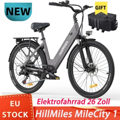HILLMILES MILECITY Elektrofahrrad 26 Zoll E-Bike Pedelec E-Fahrrad 350W Citybike