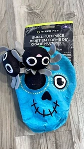 Hyper Pet ~ Halloween Blue Skull & Spiders ~ Squeaky Hide & Seek Dog Toy - Picture 1 of 5