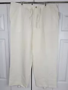 New Havana Shirt Co Men’s Linen/Rayon Relaxed-fit Pants Cream Size XL (40-42) - Picture 1 of 12