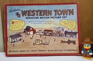 1950  C & B Co. Western Town Miniature Motion Picture Playset COMPLETE & Unused - Picture 1 of 9