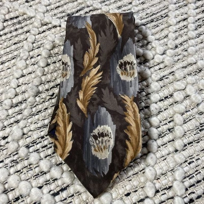 Corbata De Colección J. Garcia Hombre 100% Seda Marrón Paisaje Con Ojos Colección 10 Foto 1 de 4