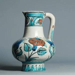 Antique early 20th century Dutch Delft Iznik Style Earthenware Jug ca 1910 - Picture 1 of 1