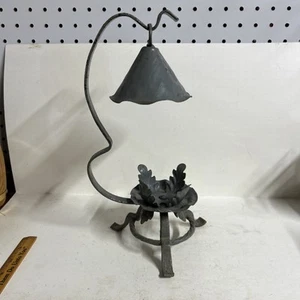 Antique Wrought Iron Handmade Early Candlestick Candle Holder Arts & Crafts - Picture 1 of 7