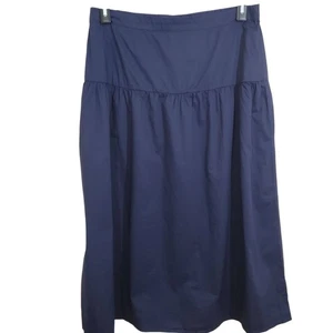Antigua Falda Midi Azul Marino Cintura Caída Azul Nueva con Etiquetas Talla Grande Bohemia Hippie Informal - Imagen 1 de 8