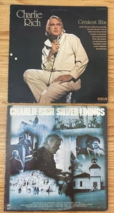 Charlie Rich Greatest Hits 1975 & Silver Linings 1976 -EPIC & RCA LP's - Picture 1 of 13