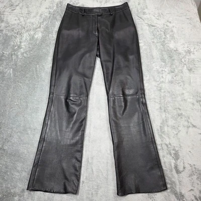 Pantalones Vakko VS2 de Colección para Mujer 4 Cuero Negro Western Boho Motociclista Foto 1 de 4