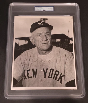 CASEY STENGEL Signed 8x10 Photo-HALL OF FAME-NEW YORK YANKEES-PSA - Image 1 of 4