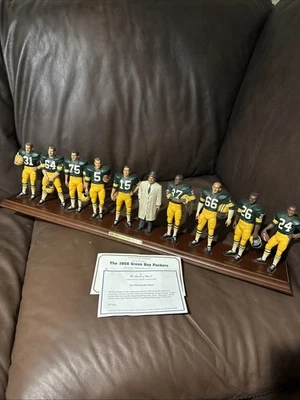 THE 1966 GREEN BAY PACKERS TEAM DANBURY FIGURAS COMO NUEVAS ESCULTURA RARA LOMBARDA Foto 1 de 4