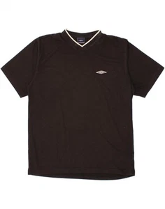 UMBRO Mens T-Shirt Top XL Black Polyester BT02 - Imagen 1 de 5