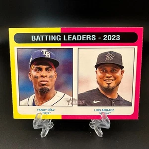 2024 Topps Heritage Yandy Diaz & Luis Arraez Batting Leaders 2023 #306 - Picture 1 of 2