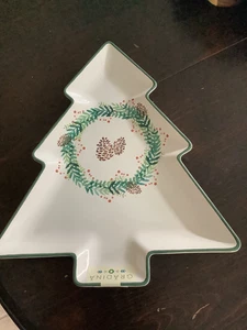 GARDINA Ceramic WREETH Christmas Tree Dish 12” x 10.5” - Picture 1 of 3