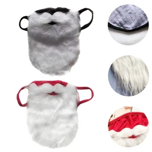 2 Piezas Divertido Disfraz Facial Padre Hombre Barba Falso Papá Noel - Imagen 1 de 12