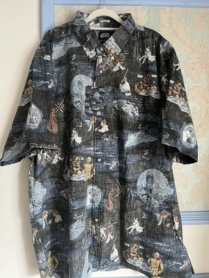 3XL REYN SPOONER Star Wars Disney Classic Hawaiian Camp Shirt Galaxy Far Away - Image 1 of 4