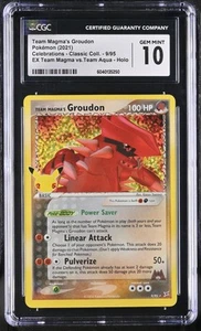 TEAM MAGMA'S GROUDON Celebrations EX Team Magma v Aqua CGC 10 Pokemon - Picture 1 of 2