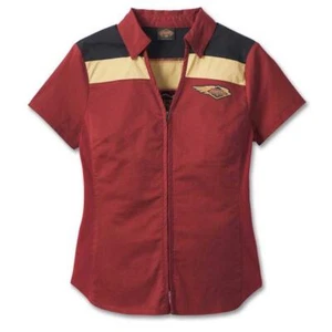 Harley-Davidson® Women's 120th Anniversary Elemental Zip Front Shirt plus  2X - Picture 1 of 7