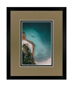 12X16 schwarz Küstenholz Bilderrahmen mit Tumbleweed/schwarze Matte für 9X12 - Bild 1 von 3