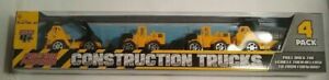 4 Pack Construction Trucks Friction Powered Ages 4+ NEW