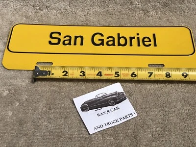 NEW SAN GABRIEL UNIVERSAL LICENSE PLATE TOPPER  ! - Image 1 of 4