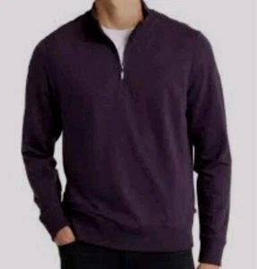 Raffi Men's 100% Merino Wool Waffle Knit 1/4 Zip Pullover Mock Neck Sweater! XL - Picture 1 of 6