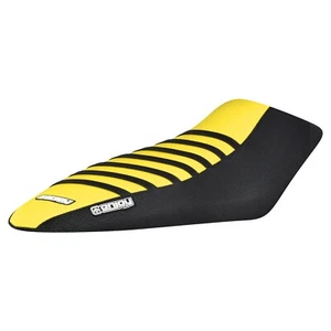 Kawasaki Z 125 Pro Seat Cover Z125 Gripper   BLACK/BRIGHT YELLOW/BLACK RIBS #171 - Picture 1 of 5