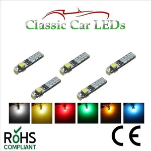10 x 286 T5 LED DASHBOARD CLOCK UPGRADE BULBS T5 74 WEDGE CAPLESS 5MM LLB286 - Picture 1 of 1