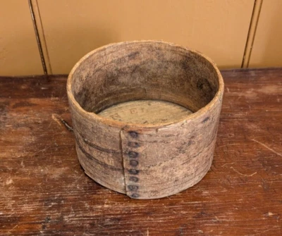 Antique Oak Daniel Cragin (Wilton) Grain Measure Box 5-3/4" X 3-1/2" Bent Wood - Image 1 of 4