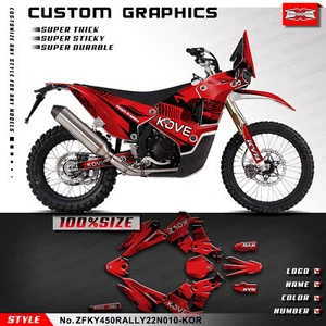 Motorcycle Full Custom Graphics Sticker Kit for KOVE 450 Rally 2022 2023 2024 - Picture 1 of 8