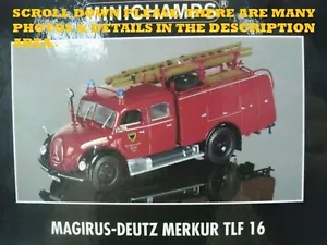 WOW EXTREMELY RARE Magirus Merkur TLF16 Pumper Fire Aachen 1959 1:43 Minichamps - Picture 1 of 1