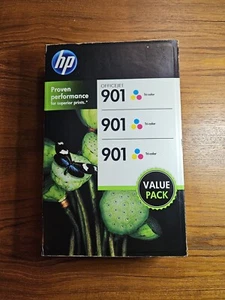 HP 901 Tri-Pack Ink Cartridges - 3 Pack CZ720BN #655222 Exp 10/16 NEW - Picture 1 of 3