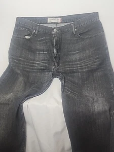 Levis 505 Jeans Mens Size 38x34 Black  Straight Denim - Picture 1 of 4