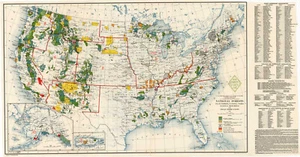 1939 Map of National Forests Parks Monuments and Indian Reservations Wall Poster - Bild 1 von 6