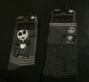 Jack Skellington Nightmare Before Christmas Socken - 2 Paar Neu mit Etikett - Bild 1 von 3