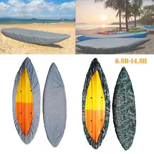 210D 6.8-14.8ft Waterproof Kayak Canoe Cover Storage Dust Cover Boat Protection - Picture 1 of 24