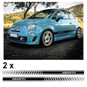 2 Bandes compatible FIAT 500 ABARTH Autocollants Stickers Plusieurs Couleurs - Imagen 1 de 2