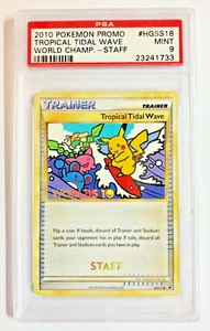 Pokemon PSA 9 World Championship 2010 Tropical Tidal Wave English Staff Holo - Bild 1 von 2