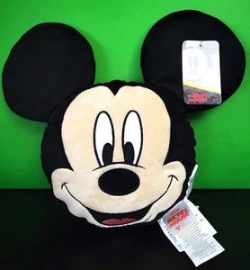 Disney Mickey Mouse Head 12" Plush Pillow Face Stuffed Toy Loop on Back - Picture 1 of 4