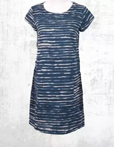Ex Seasalt Women’s Short Sleeve Cove Dress in Marine Stripe( A Bit Defect) - Picture 1 of 5