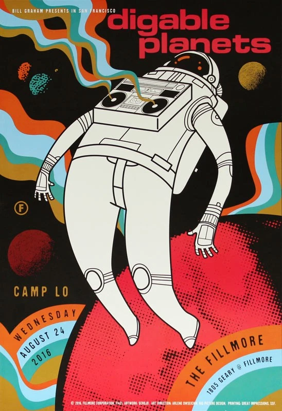 Digable Planets Camp Lo Fillmore San Francisco 8/24/2016 Poster Scrojo F1421 - Image 1 of 1