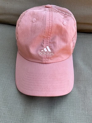 Adidas Tres Rayas Logo Corredores Gorra Mujer Ajustable Rosa Nylon Aeroready Sombrero Foto 1 de 4