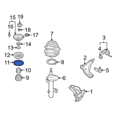 For Mini Cooper 2002-2015 Mini 31331128523 Front Upper Coil Spring Insulator Foto 1 de 4