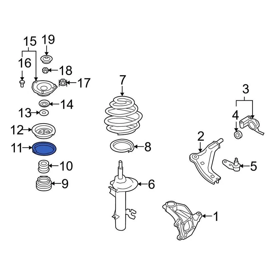 For Mini Cooper 2002-2015 Mini 31331128523 Front Upper Coil Spring Insulator Foto 1 de 4
