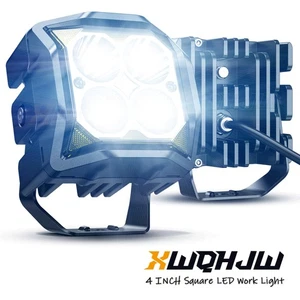 2X 4inch LED Cube Pods Work Light Bar Spot Driving Fog Lamp Offroad SUV - Picture 1 of 11