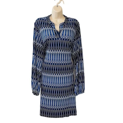 Vestido Laundry by Design Tejido Líquido Slinky Shift Azul Mujer Largo Viaje Elástico Foto 1 de 4