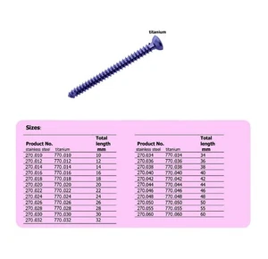 TORNILLO CORTEZA 3,5 MM, AUTOGOLPE EN TITANIO, (100 ARTÍCULOS POR LOTE) - Imagen 1 de 12