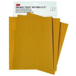3M 220 GRIT Production Gold Sandpaper 9" x 11" Sanding Sheet 50 in a box 2544 - Picture 1 of 1