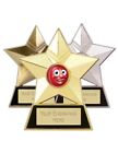 Happy Face Cricket Ball Star Metal Plaque Award 12cm Trophy (C) Engraved Free